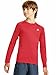 DEVOROPA Youth Boys Compression Thermal Shirt Long Sleeve Kids Fleece Baselayer Soccer Baseball Undershirt Slim Red L
