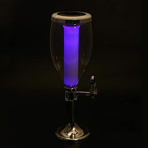 CJTMY 1,5 l Plastique Tabletop Wine Tower Tower Boisson Distributeur de jus de jus de Boissons avec Lampes de Brillance colorées à LED (Size : Style 1) - Image 6