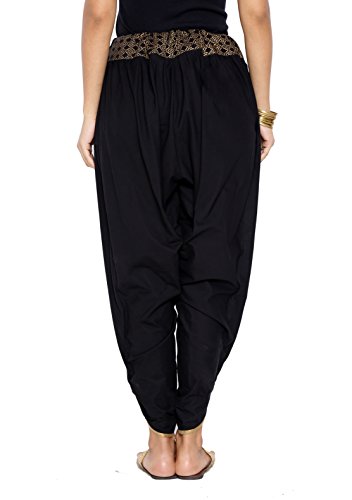 Image of 9rasa Women's Viscose Hand Block Printed Belt Freesize Dhoti Chudidar for Ethnic Casual Fusionwear (Fits Waist 26-38 inch Inches)