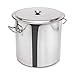 Produktbild WAS 4452 400 Chromnickelstahl Abfallbehälter mit Deckel und Seitengrifen, 47.5 L, 40cm Durchmesser, 38.0cm Höhe