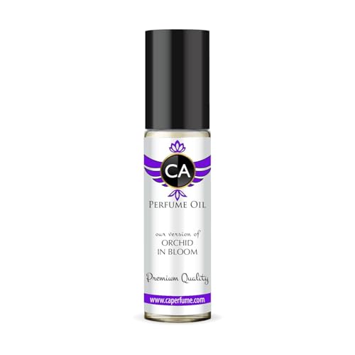 CA Perfume Originals Orchid in Bloom Unisex Fragrance Oil Floral Scent Long Lasting Perfumes for Women &amp; Men Travel Size TSA Ready Mini Parfum Body Oil Roll-on 0.33 Fl Oz 10ml