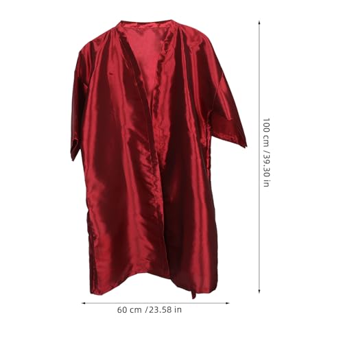 Healifty Hair Salon Capa para Corte de Cabello Burgundy Transpirable Protector para Clientes Salón de Peluquería para Corte y Tinte miniatura 2