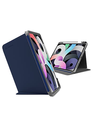 tomtoc Vertical Case for 2025 11 Inch iPad Air M3/M2 2024, Protective iPad Case with iPad Pencil Holder, Magnetic Kickstand for 3 Use Modes