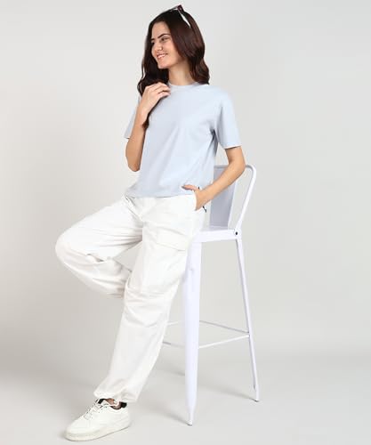 Image of Alan Jones Clothing Alan Jones Women's Relaxed Fit Side Slit Cotton Short Sleeve T-Shirt