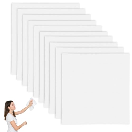 10 Stück Fusselfreie Reinigungstücher, Wiederverwendbar Holzpflegetuch Ölsaugtuch, Fusselfreie Tücher zum Ölen von Holzöl, Weich, Langlebig und Kratzfest, 30x30cm