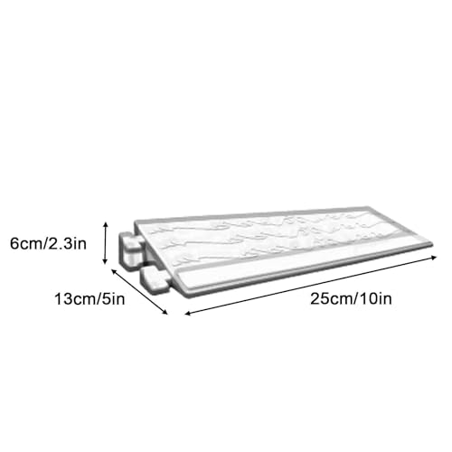 Rampas de umbral para puertas, rampa de plástico para silla de ruedas, tiras reflectantes ligeras y portátiles, se pueden cortar a voluntad, patrón antideslizante para acera, silla de ruedas y