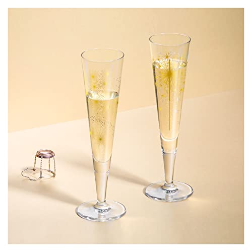 Foto von RITZENHOFF 1078268 Champagnerglas 200 ml - Serie Goldnacht Nr. 5 - Edles Designerstück mit Echt-Gold - Made in Germany