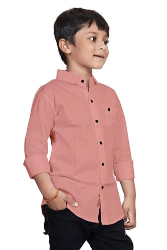Image of Sky Pearl Boys Spread Collar Casual Full Sleeve Shirt