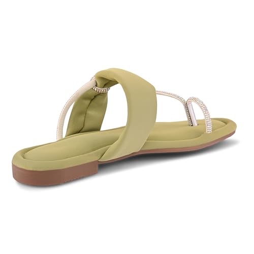 Image of Centrino Women's Slide Sandals | Stylish Slip-On for Ladies | T-Strap Cushioned Footbed for Comfort | Elegant & Trendy Braided Strap Flip Flops | Lightweight Casual Summer Slides (9311)