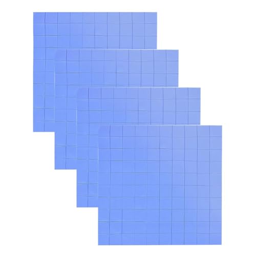 Pad Thermique Silicone, Tampon Thermique en Silicone, 4 Pièces Pad Thermique 100x100mm (0,5mm / 1mm / 1,5mm / 2mm), Silicone Conducteur Thermique Pad, Pad...