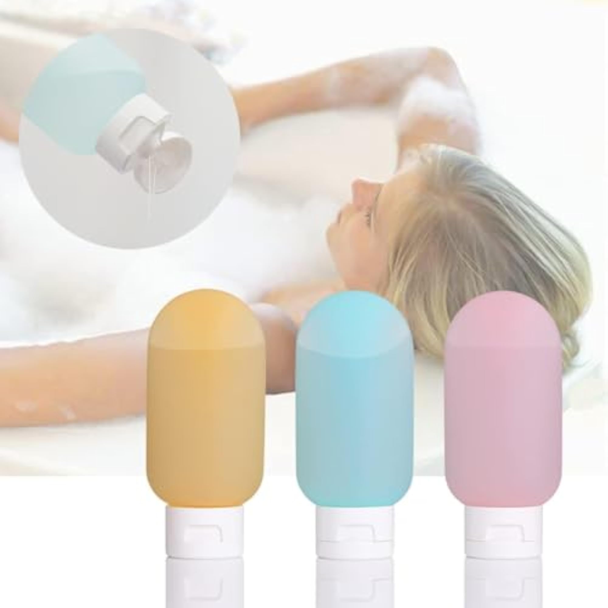 Travel Bottles Set for Toiletries, Leak-Proof Plastic Containers