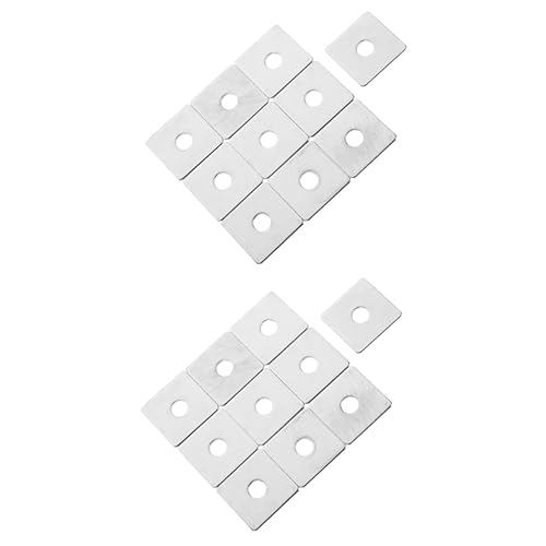 Baluue 20 pcs Square Washer Gasket Stainless Steel washers Metal washers Square washers Stainless Steel Square Washer Square Bearing Plate Washer Channel Washer Channel Square Washer