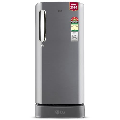 Image of LG 185 L, 5 Star, Smart Inverter, Direct Cool Single Door Refrigerator (GLD1956ZAPZ, Shiny Steel, Base stand with Drawer, Fit Max Chiller Tray & Fast Ice Making)
