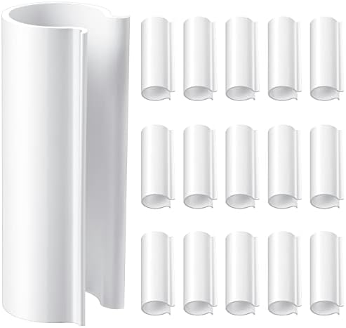 16 Pieces Clamp for PVC Pipe Greenhouses, Row Covers, Shelters, Bird Protection, 2.4 Inches Long (White, for 1/2 Inch PVC Pipe)