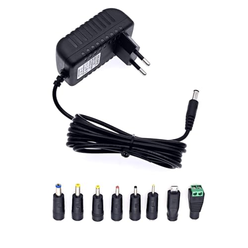 JZK Chargeur DC 5V, Adaptateur Secteur Chargeur d'alimentation AC 100-240 V à DC 5 V 1.5A 1A 1000mA Comprenant Micro USB pour caméras de vidéosurveillance,...