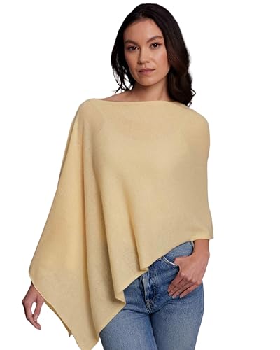 Image of CLAUDIA NICHOLE Womens 100% Cashmere Dress Topper - Cashmere Poncho Wrap