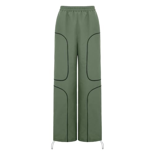 Pantalon taille élastique femme imperméable à jambes larges - 4