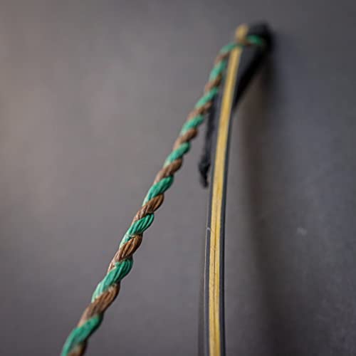 Shatterproof Archery Fast Flight Bow String Flemish Twist (59", Dark Brown/Green Actual Bowstring Length) #TOP4