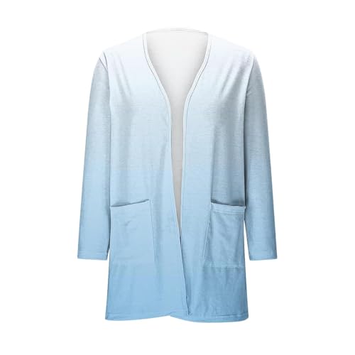 Girls Gradient Cardigans Open Front Long Sleeve Cardigan Sweater Coats Fall Tops for Kids with Pockets 5-14 Years4