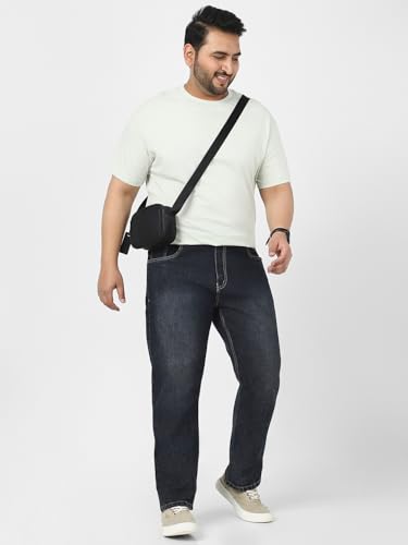 Image of Urbano Plus Men's Straight Fit Mid Rise Jeans