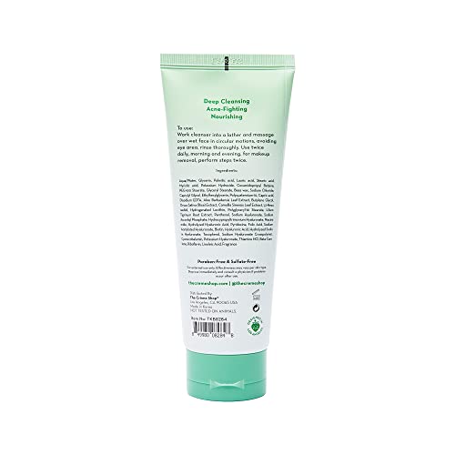 The Crème Shop Korean Skincare Double Cleanse 2-In-1 Green Tea Face Wash | Brightening Treatment, Acne Treatment, Calms Redness, Cleanses Pores - For Oily, Dry, Or Sensitive Skin | Organic & Natural Makeup Remover & Facial Cleanser #TOP1