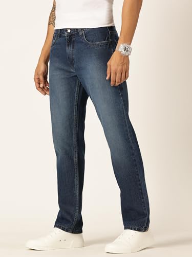 Image of Thomas Scott Men Mid Rise Clean Look Relaxed Fit Jeans