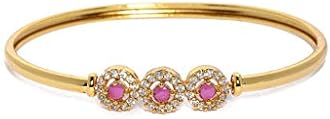 ZAVERI PEARLS Gold Plated Cubic Zirconia Studded Kada For Women-ZPFK9212