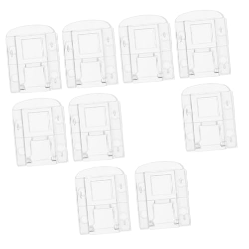 Alipis 10 Pack Acrylic Locking Hinge Buckle Small Hasp for Box Cabinet Drawer Fittings Clasp Hasp