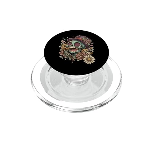 PopSockets MagSafe Crâne Grunge : Sublimez vos Selfies avec ce Support Floral