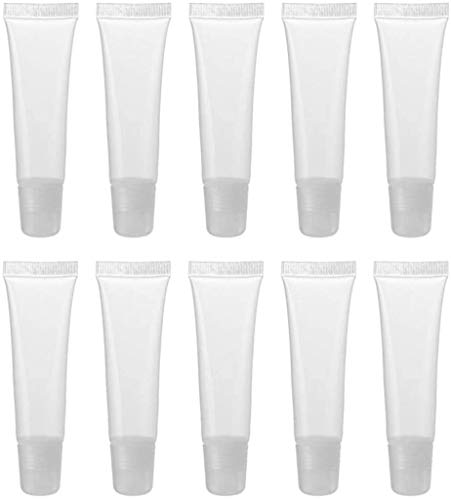 Empty Clear Lip Gloss Balm Tube Cosmetic Containers Bottles 10ml 10pcs Pack