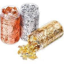 A.K Gold Foil Flakes for Resin Jewelry Making, A.K Imitation Gold Foil Flakes Metallic Leaf for Nails, Painting, Crafts, Slime and Resin Jewelry Making (Gold, Silver, Copper Colors) Pack (1)-picture-31