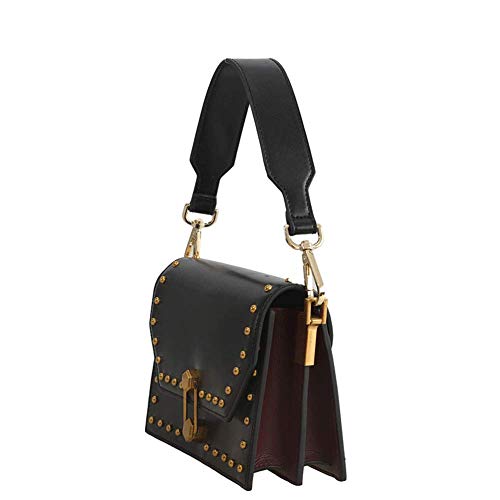 Leather Handbag Straps Replacement Unadjustable Purse Strap Shoulder Bag Accessories for Women Shoulder Bags (Black)4