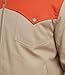 OBX Fashion Mens Classic Ranch Stone Cowboy Khaki And Orange Lightweight Cotton Jacket (M)