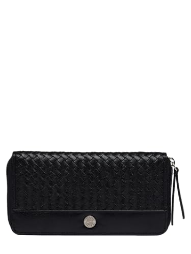 Portafoglio taglia unica donna nero pelle