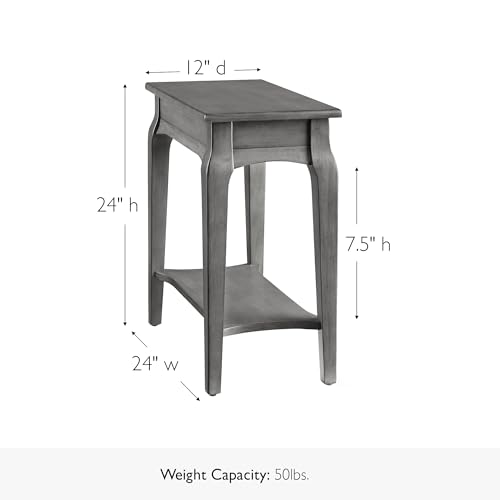 Image of Leick Home Stratus End Table, 24 inch, Smoke Gray