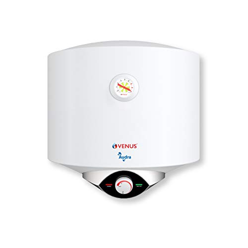 Venus Audra 6 Litres (White) Storage Water Heater | Porcelain Enamelled Tank | 5-Star | ISI | Multi-Safety System Geyser 6 ltr capacity | Guarantee-7 Years on Inner Tank | High-Rise Compatible | 8 Bar