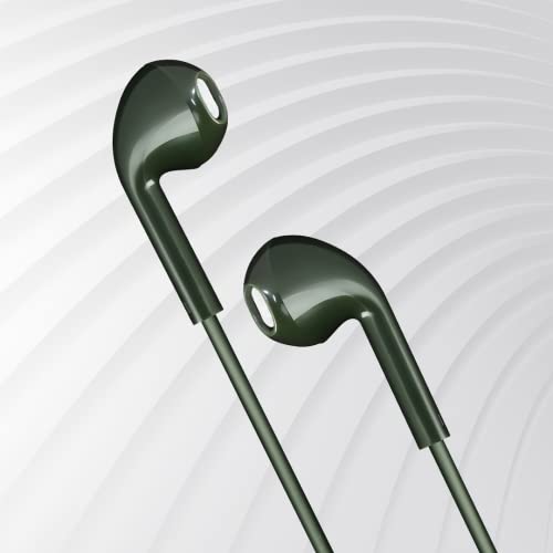 Image of TEMPT Zip X1 in Ear Wired Ear Phones with Mic | 3.5mm Audio Jack | 13.6mm Powerful Driver for Stereo Audio |1.2 Tangle- Free Cable Phone /Tablet Compatible (Green)