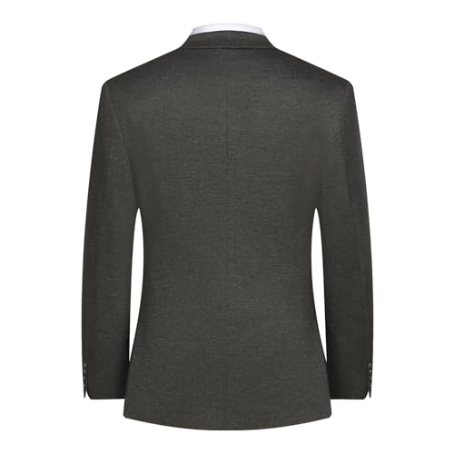 Men's Classic Fit 2 Button Knit Stretch Blazer Sport Coat – Business Casual Jacket for Office Travel Events2