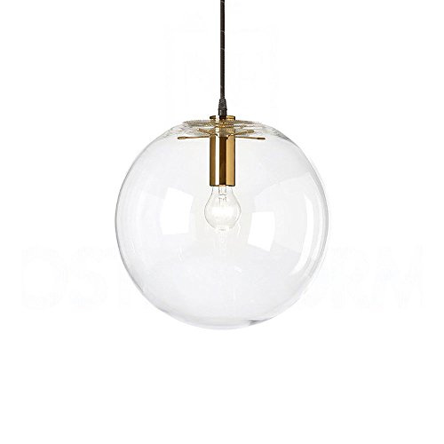 Preisvergleich Produktbild Pionthx Nordic Postmodern Clean Glaskugel Pendelleuchte Höhenverstellbar Edison Decke Hängelampe für Restaurant Bar Cafe Treppen (Color : Gold-L)