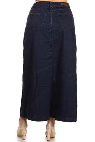 Women's Plus Size Pencil Skirt - High Waisted Denim Maxi Skirt | Stylish and Comfertable Denim Skirt3
