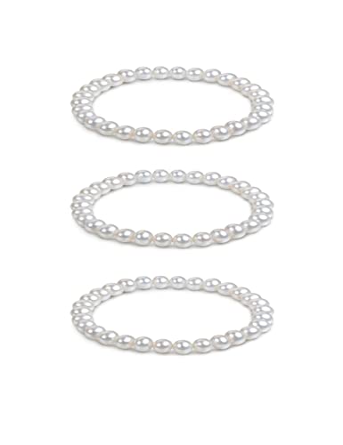 Pearl Elastic Bracelet, Beaded Faux Pearl Accessories for Wedding, Bridal Party, Bridesmaid, Prom