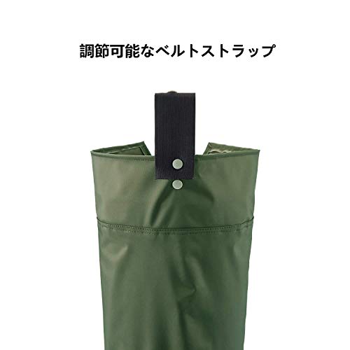 YiQi ウェーダー ウェーディングシューズ ハイ ウェダー ヒップフェルトウェダー 防水 釣り ウェーダー ラジアル ソール 渓流 海 田植え 鮮魚店 水回り 仕事 長靴 完全防水 釣り 漁業 ウェーダー ヒップウェーダー 厚手ポリエステル生地 厚めのラジアルソール 除草、除雪作業に (緑, SS（足サイズ:25〜25.5cm）) 5枚目