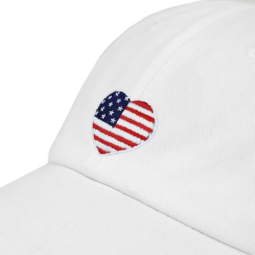 Image of USA Flag & Embroidery Premium 100% Cotton Low Profile Adjustable Baseball Dad Cap
