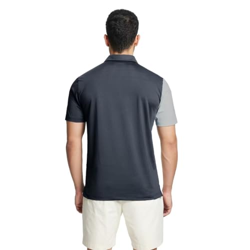 M MAELREG Polo Shirts for Men Short Sleeve Dry Fit Performance Moisture Wicking Casual Collared Men's Golf Shirts Dark Grey — view 4