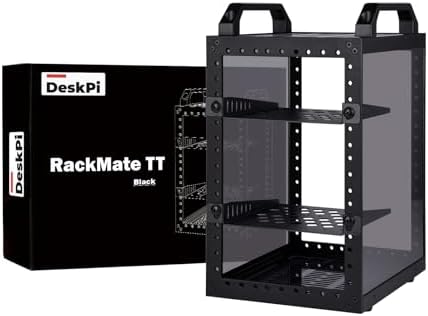 GeeekPi DeskPi RackMate TT Mini Server Cabinet for Mini PC, Network, Servers, Audio, and Video Equipment