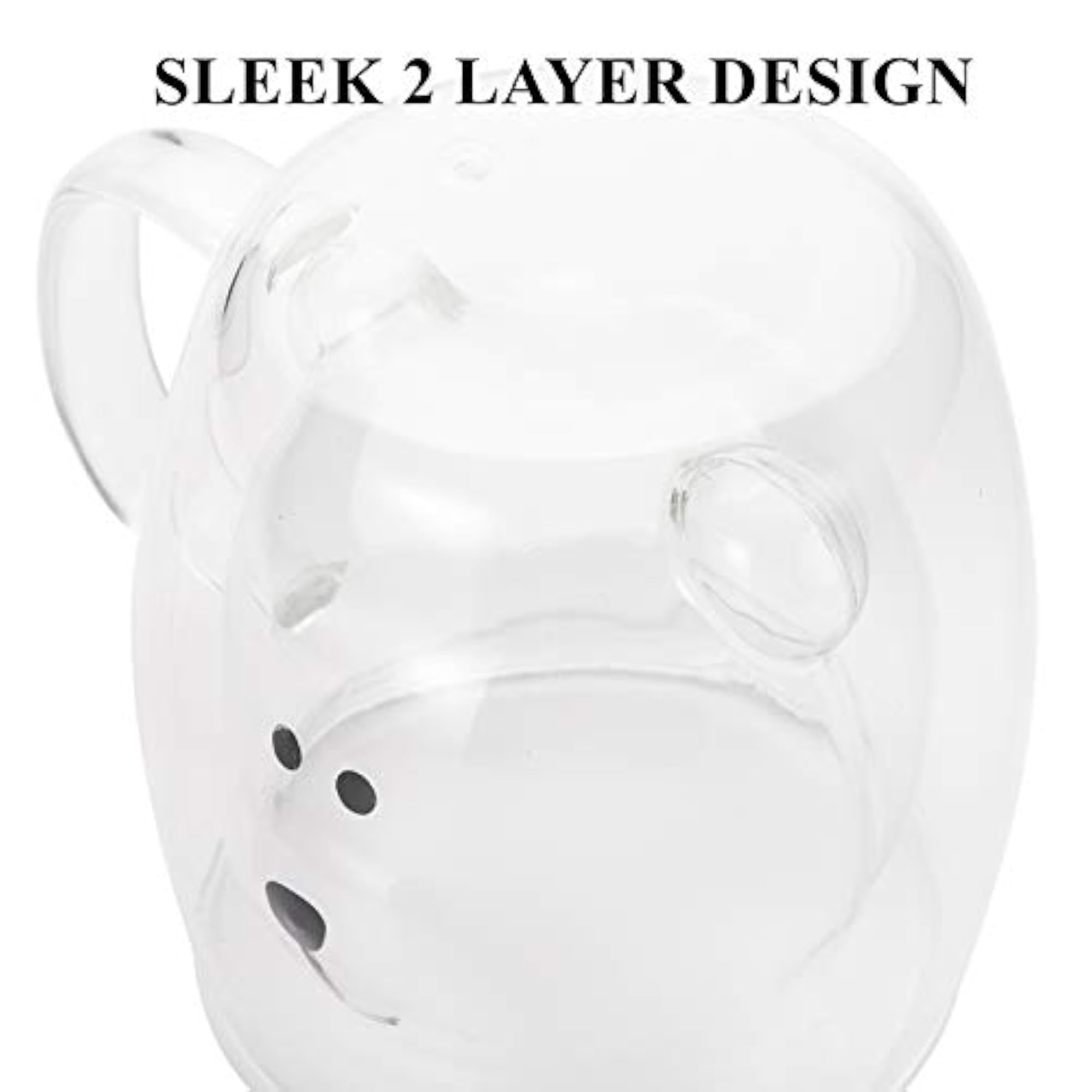 Cute Bear Mugs Double Wall Insulated Glass, Set of 4