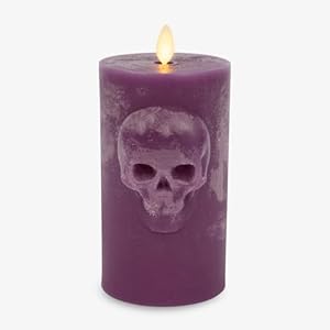 Luminarachalkyskullledcandleimperialpurplemovingflamegothichalloweendecorbatteryoperatedflamelessunscentedwaxtimerindoor Urban Country Home Decor Luminara chalky skull led candle imperial purple moving flame gothic halloween decor battery operated flameless unscented wax timer indoor urban country home decor