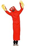 Seeing Red Wacky Waving Tube Guy Costume, Arm Flailing Tube Man, Funny Halloween Costume (Red)