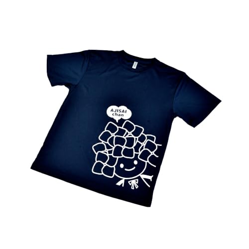 ご当地キャラクターあじさいちゃんグッズ Tシャツ ネイビー(Lサイズ)BDAY006-2