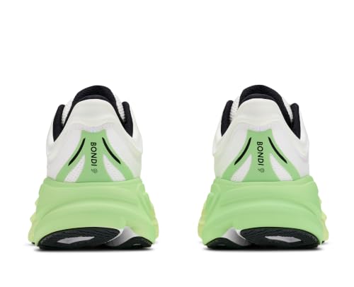 HOKA W Bondi 9 szerokie damskie buty do biegania, biało-zielony, 37.50 EU Szerokie